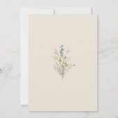 Invitation Un petit fleur sauvage est en Baby shower (Dos)