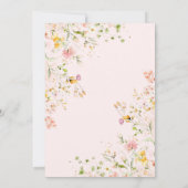 Invitation Un Petit Fleur sauvage Est En Chemin De Mignonne B (Dos)