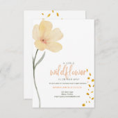 Invitation Un petit fleur sauvage est en route (Devant / Derrière)