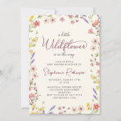 Invitation Un Petit Fleur sauvage Est Sur Son Chemin Boho Bab (Devant)