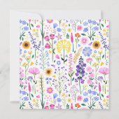 Invitation Un Petit Fleur sauvage fête son premier anniversai (Dos)