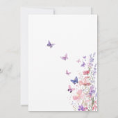 Invitation Un petit Fleur sauvage papillon Baby shower floral (Dos)