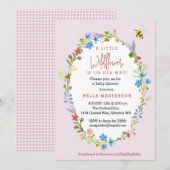 Invitation Un Petit Fleur sauvage Se Trouve Sur Le Chemin Du  (Devant / Derrière)