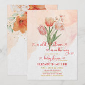 Invitation Un Petit Fleur sauvage Se Trouve Sur Le Chemin Du  (Devant / Derrière)