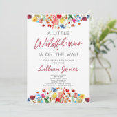 Invitation Un Petit Fleur sauvage Se Trouve Sur Le Chemin Du (Debout devant)