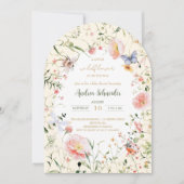 Invitation Un Petit Fleur sauvage Se Trouve Sur Le Chemin Du (Devant)