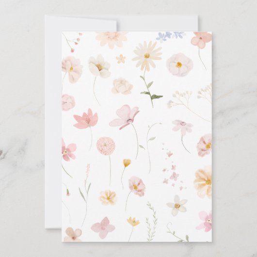 Invitation Un Petit Fleur sauvage Se Trouve Sur Le Chemin Du (Dos)