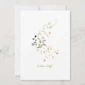 Invitation Un Petit Fleur sauvage Se Trouve Sur Le Chemin Du (Dos)