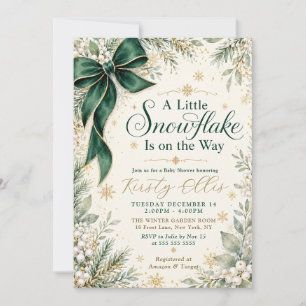 Invitation Un petit flocon de neige arrive Baby Shower