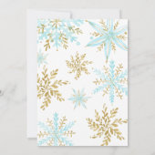 Invitation Un Petit Flocon De Neige Est En Chemin Baby shower (Dos)