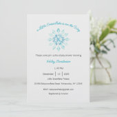 Invitation Un petit flocon de neige est en route Invitation, (Debout devant)