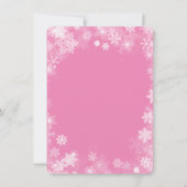 Invitation Un petit flocon de neige est sur le Baby shower de (Dos)