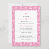Invitation Un petit flocon de neige est sur le Baby shower He (Devant)