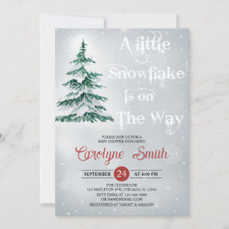 Invitation Un petit flocon de neige est sur le Baby shower Wa
