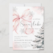 Invitation Un petit flocon de neige est sur le Baby shower Wa (Devant)