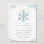 Invitation Un petit flocon de neige est sur le Baby shower Wa (Devant)