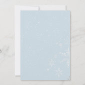 Invitation Un petit flocon de neige est sur le Baby shower Wa (Dos)