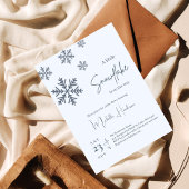Invitation Un petit flocon de neige est sur le chemin Baby sh