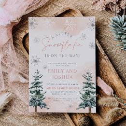 Invitation Un Petit Flocon De Neige Est Sur Le Chemin De L'In