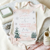 Invitation Un petit flocon de neige Rose Fête prénatale d'hiv