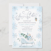 Invitation Un Petit Flocon De Neige Se Trouve Sur Le Chemin D (Devant)