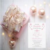 Invitation Un Petit Flocon De Neige Se Trouve Sur Le Chemin D