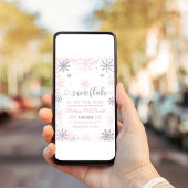 Invitation Un Petit Flocon De Neige Se Trouve Sur Le Chemin D