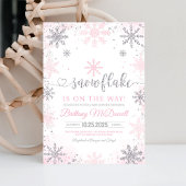 Invitation Un Petit Flocon De Neige Se Trouve Sur Le Chemin D