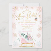 Invitation Un Petit Flocon De Neige Se Trouve Sur Le Chemin D (Devant)