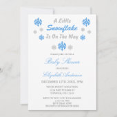 Invitation Un Petit Flocon De Neige Se Trouve Sur Le Chemin D (Devant)