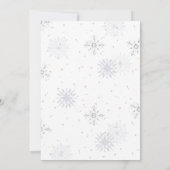 Invitation Un petit flocon de neige sur son Baby shower Way (Dos)