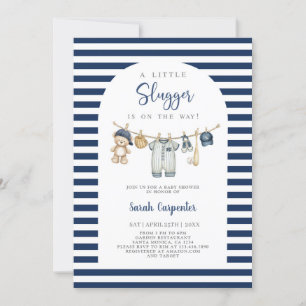 Invitation Un Petit Garçon Baby shower Slugger