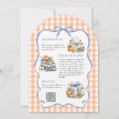 Invitation Un Petit Garçon Citrouille Linge de Bébé Shower d' (Dos)