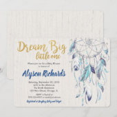 Invitation Un petit garçon de baby shower rêvé (Devant / Derrière)