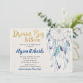 Invitation Un petit garçon de baby shower rêvé (Debout devant)