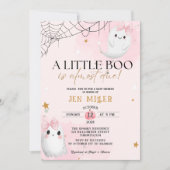 Invitation Un petit garçon est presque dû baby shower fille (Devant)