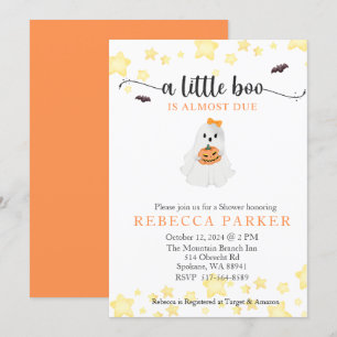 Invitation Un petit garçon est presque dû Baby shower fille