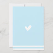 Invitation Un petit garçon est sur le chemin - Blue & White E (Dos)