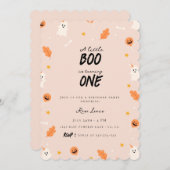 Invitation Un petit garçon fête son premier anniversaire (Devant / Derrière)