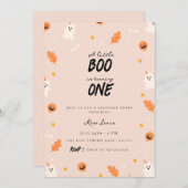 Invitation Un petit garçon fête son premier anniversaire (Devant / Derrière)