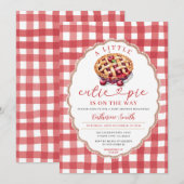 Invitation Un petit gâteau à la croûte est sur le chemin Baby (Devant / Derrière)