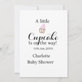 Invitation Un petit gâteau arrive nom de la baby shower da (Dos)