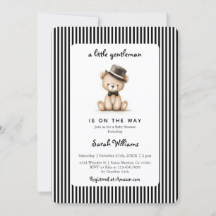 Invitation Un petit Gentleman Baby Shower Garçon