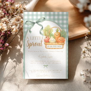 Invitation Un petit germe est en route Baby Shower