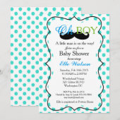 Invitation Un petit homme est sur le chemin Baby Shower Invit (Devant / Derrière)