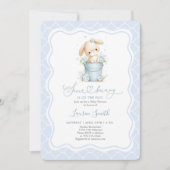 Invitation Un petit lapin arrive Bébé Fille Garçon Shower (Devant)