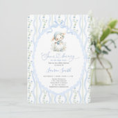 Invitation Un petit lapin arrive Bébé Fille Garçon Shower (Debout devant)