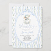 Invitation Un petit lapin arrive Bébé Fille Garçon Shower (Devant)