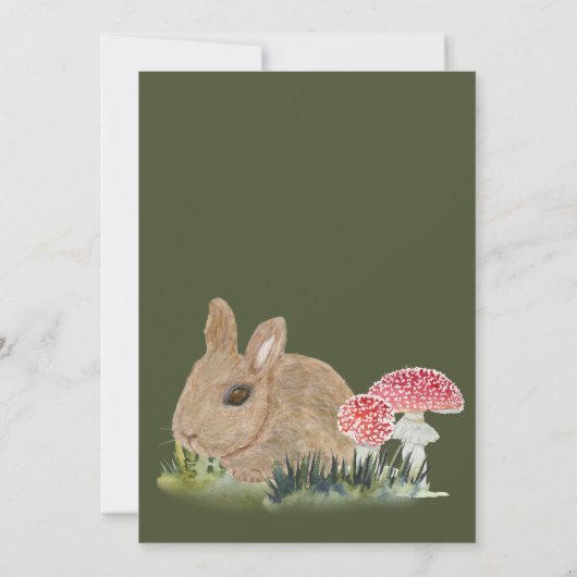 Invitation Un Petit Lapin Est En Chemin Baby shower (Dos)