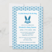 Invitation Un Petit Lapin Est En Chemin Baby shower (Devant)